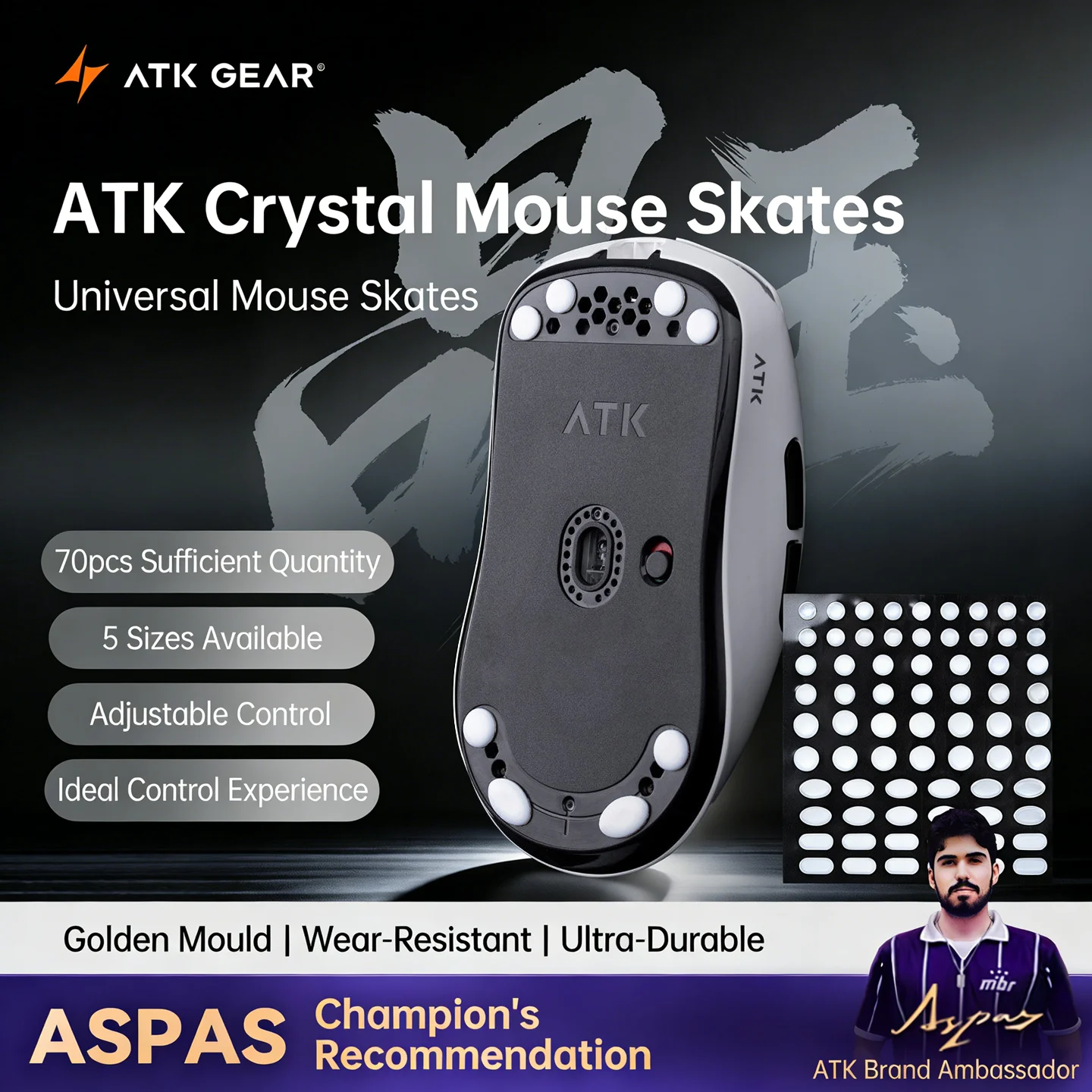 ATK Crystal Jade Mouse Skates  - Esports Gaming Pcs recension och pris