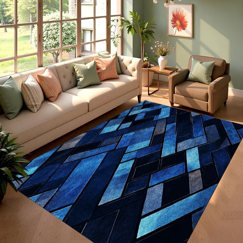 Nordic Blue Geometric Patchwor - Esports Gaming Hotel recension och pris